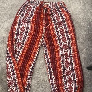 Tribal Draw String Pants small